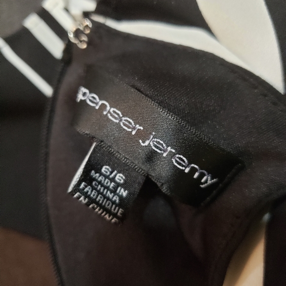 Spenser Jeremy Black & White Striped Sleeveless Romper, Size 6, w/Scoop Neck, - Picture 12 of 12